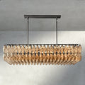 CHIARA CLEAR/ SMOKE GLASS RECTANGULAR CHANDELIER 54