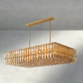CHIARA CLEAR/ SMOKE GLASS RECTANGULAR CHANDELIER 54