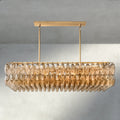 CHIARA CLEAR/ SMOKE GLASS RECTANGULAR CHANDELIER 54