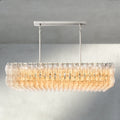 CHIARA CLEAR/ SMOKE GLASS RECTANGULAR CHANDELIER 54