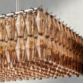 CHIARA CLEAR/ SMOKE GLASS RECTANGULAR CHANDELIER 54