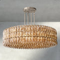 CHIARA CLEAR/ SMOKE GLASS ROUND CHANDELIER 37