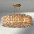 CHIARA CLEAR/ SMOKE GLASS ROUND CHANDELIER 37