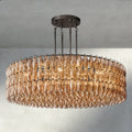 CHIARA CLEAR/ SMOKE GLASS ROUND CHANDELIER 37