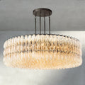 CHIARA CLEAR/ SMOKE GLASS ROUND CHANDELIER 37