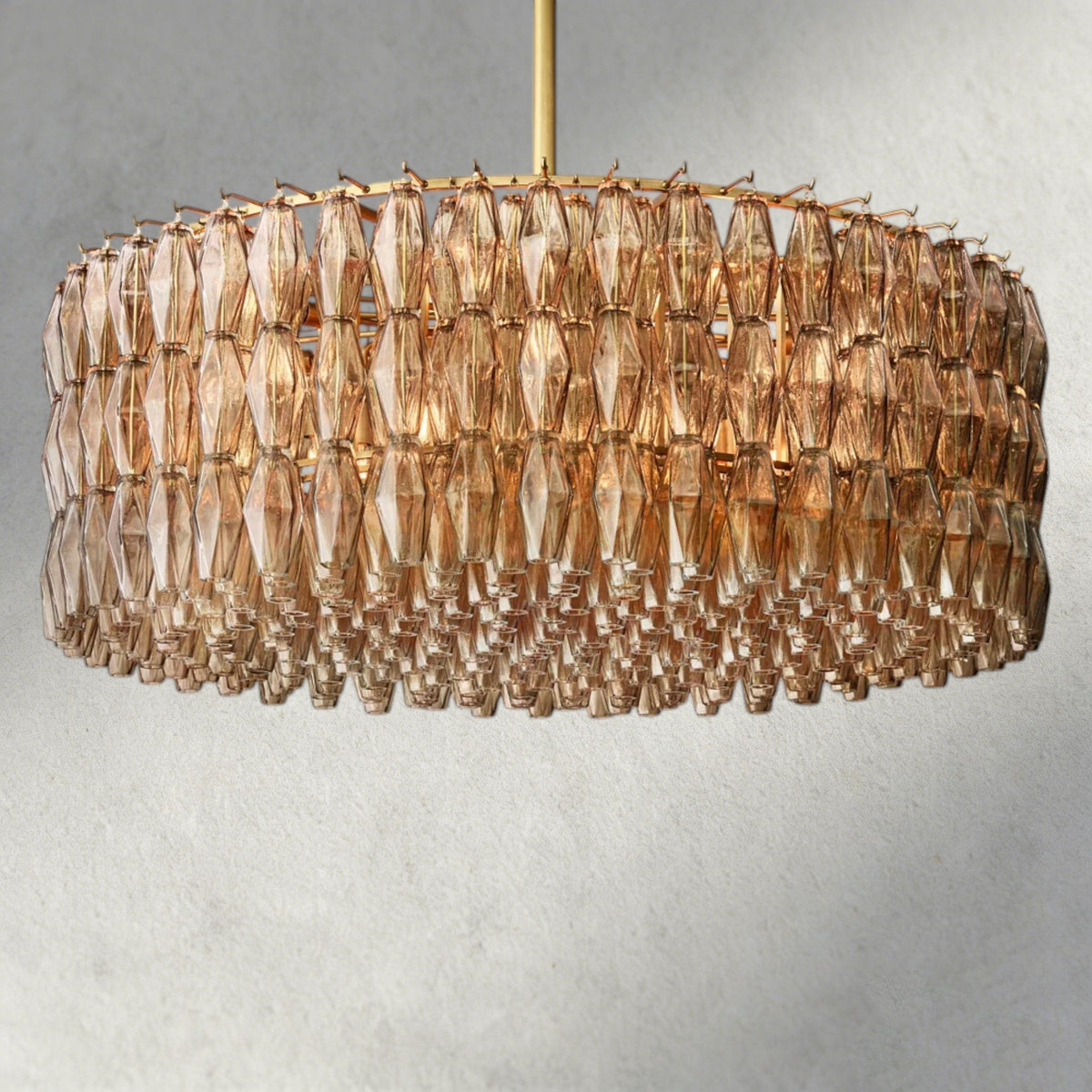 CHIARA CLEAR/ SMOKE GLASS ROUND CHANDELIER 37", 47", 62"-chandelier-Jecanoli