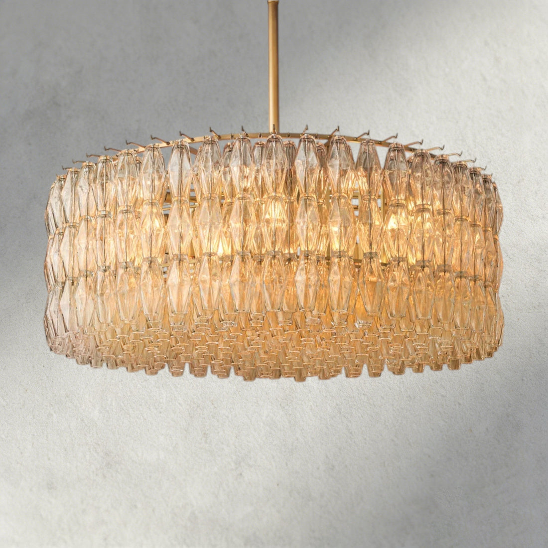 CHIARA CLEAR/ SMOKE GLASS ROUND CHANDELIER 37", 47", 62"-chandelier-Jecanoli
