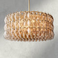 CHIARA CLEAR/ SMOKE GLASS ROUND CHANDELIER 37