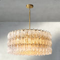 CHIARA CLEAR/ SMOKE GLASS ROUND CHANDELIER 37