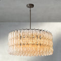 CHIARA CLEAR/ SMOKE GLASS ROUND CHANDELIER 37