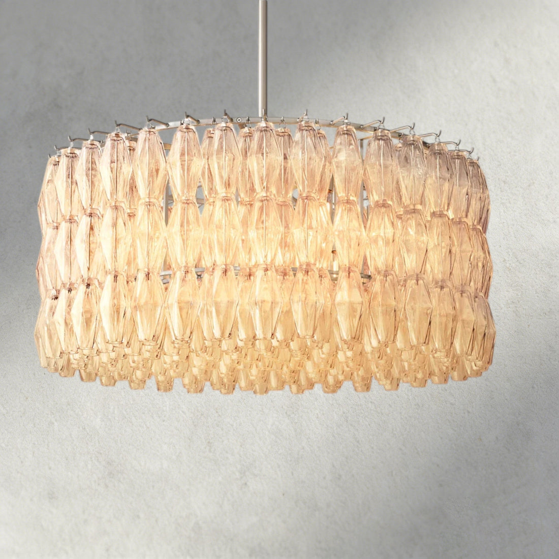 CHIARA CLEAR/ SMOKE GLASS ROUND CHANDELIER 37", 47", 62"-chandelier-Jecanoli