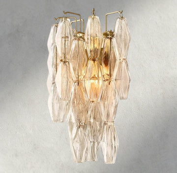 CHIARA CLEAR/ SMOKE GLASS SCONCE 19"-wall sconce-Jecanoli