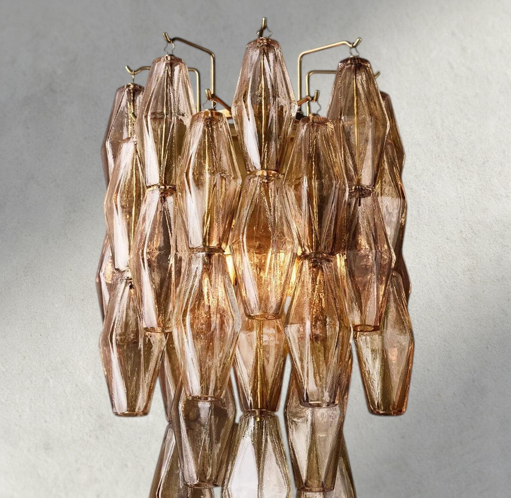 CHIARA CLEAR/ SMOKE GLASS SCONCE 19"-wall sconce-Jecanoli