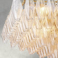 CHIARA CLEAR/ SMOKE GLASS TIERED RECTANGULAR CHANDELIER 54