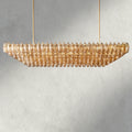 CHIARA CLEAR/ SMOKE GLASS TIERED RECTANGULAR CHANDELIER 54