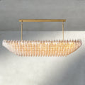 CHIARA CLEAR/ SMOKE GLASS TIERED RECTANGULAR CHANDELIER 54