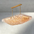 CHIARA CLEAR/ SMOKE GLASS TIERED RECTANGULAR CHANDELIER 54