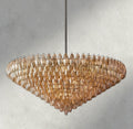 CHIARA CLEAR/ SMOKE GLASS TIERED ROUND CHANDELIER 37