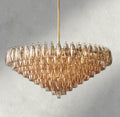 CHIARA CLEAR/ SMOKE GLASS TIERED ROUND CHANDELIER 37