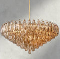 CHIARA CLEAR/ SMOKE GLASS TIERED ROUND CHANDELIER 37