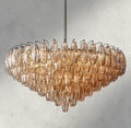 CHIARA CLEAR/ SMOKE GLASS TIERED ROUND CHANDELIER 37