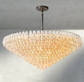CHIARA CLEAR/ SMOKE GLASS TIERED ROUND CHANDELIER 37