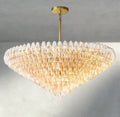 CHIARA CLEAR/ SMOKE GLASS TIERED ROUND CHANDELIER 37