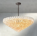 CHIARA CLEAR/ SMOKE GLASS TIERED ROUND CHANDELIER 37