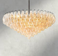 CHIARA CLEAR/ SMOKE GLASS TIERED ROUND CHANDELIER 37