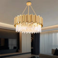 Astra Gold/Chrome Crystal Chandelier for Living Room & Dining Room-Crystal Chandelier-Jecanoli