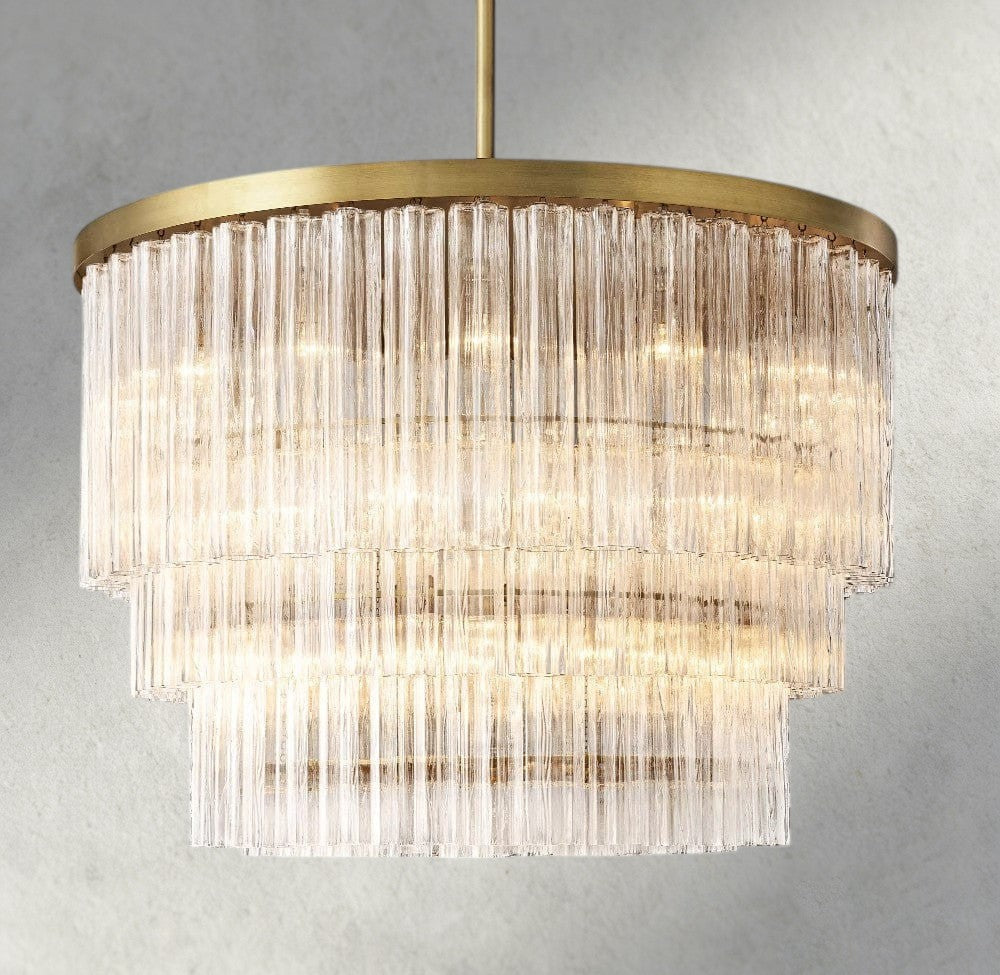 Cielo Three-Tier Round Chandelier 36", 48"-chandelier-Jecanoli