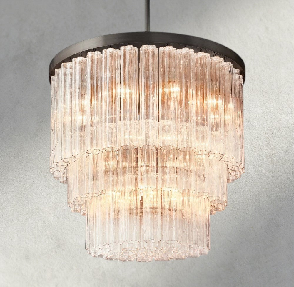 Cielo Three-Tier Round Chandelier 36", 48"-chandelier-Jecanoli