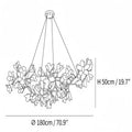Circular Blossom Chandelier - L 47.2″(120cm) x W 15.7″(40cm) x H 17.7″ (45cm)-Manor Lights