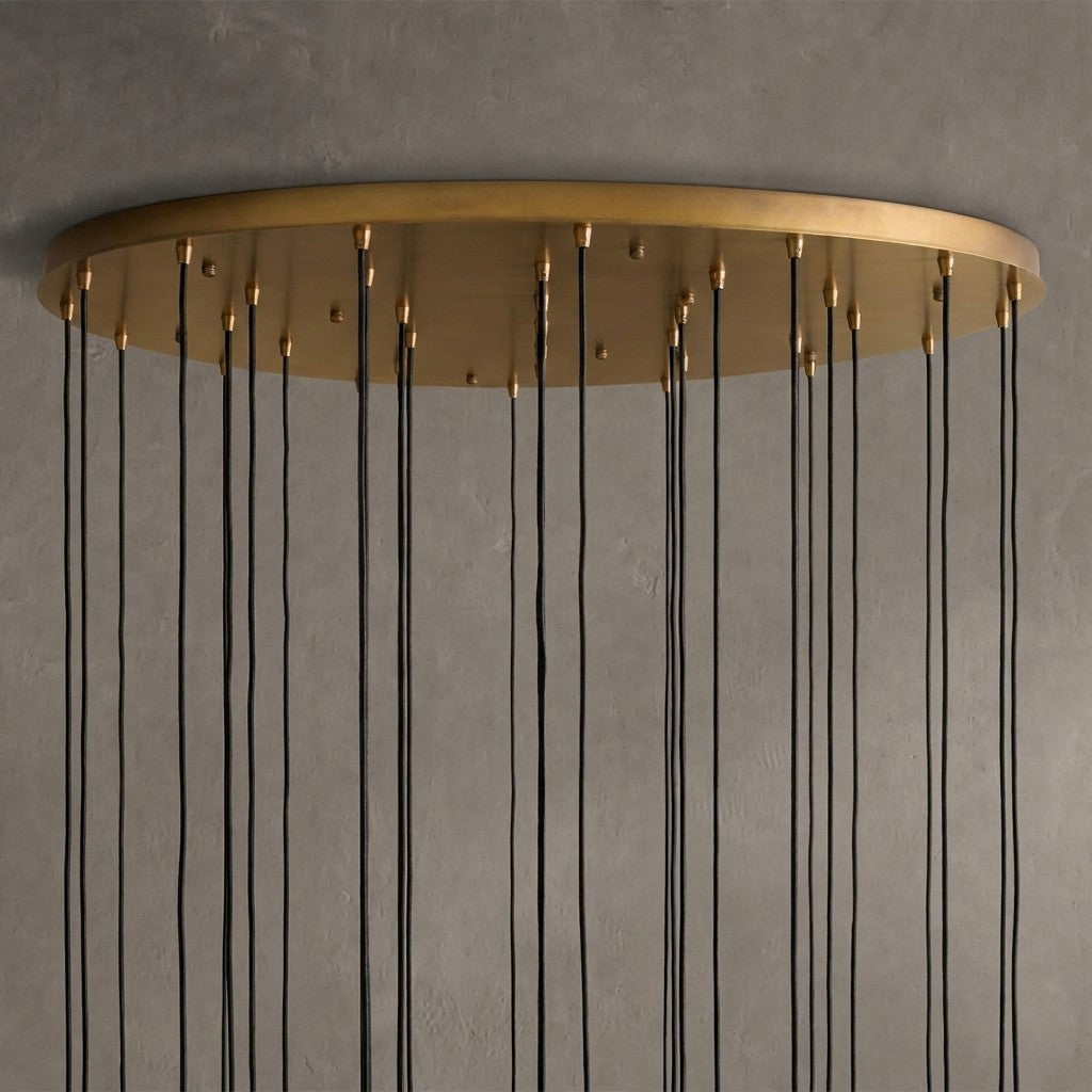 Colleena Fluted Glass Round Chandelier