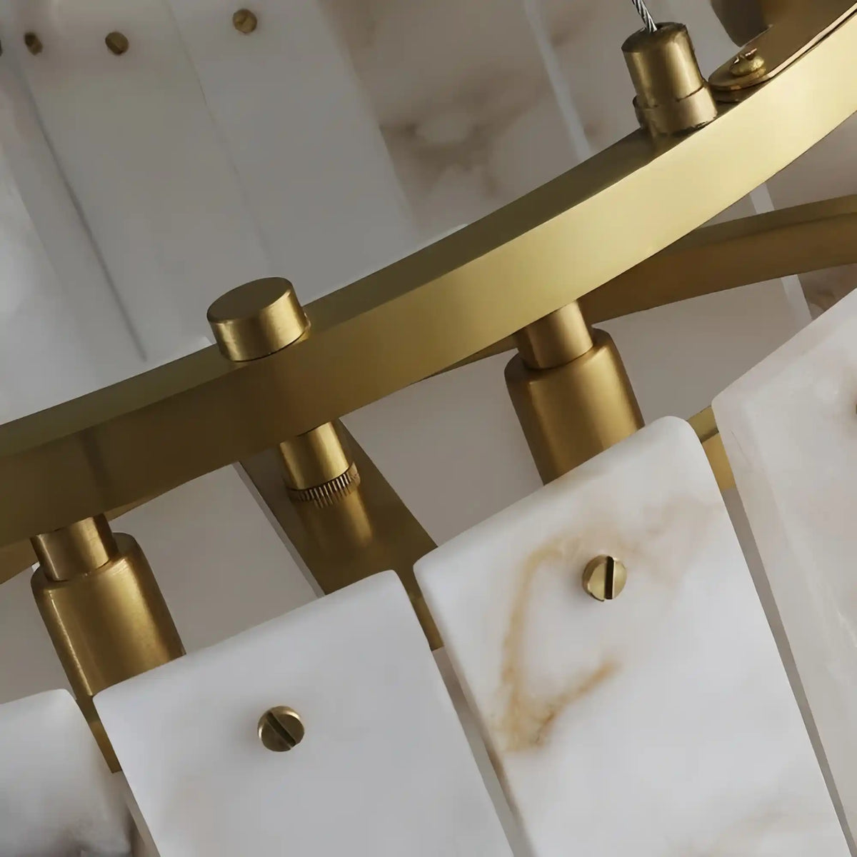 Contemporary Alabaster Flush Mount Ceiling Lamp-Chandeliers-Jecanoli