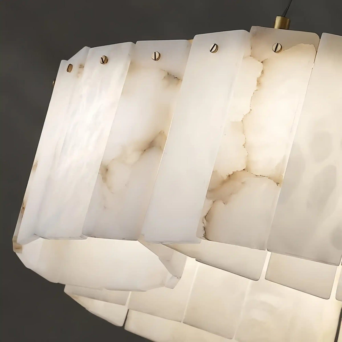 Contemporary Alabaster Flush Mount Ceiling Lamp-Chandeliers-Jecanoli
