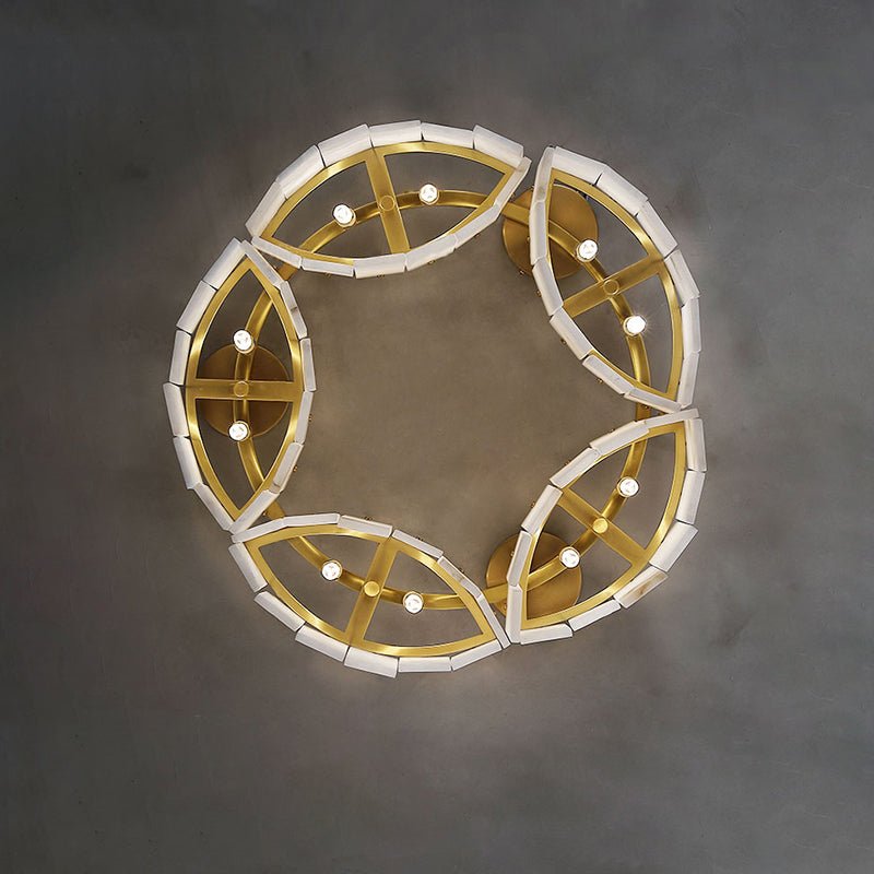 Contemporary Alabaster Flush Mount Ceiling Lamp-Chandeliers-Jecanoli