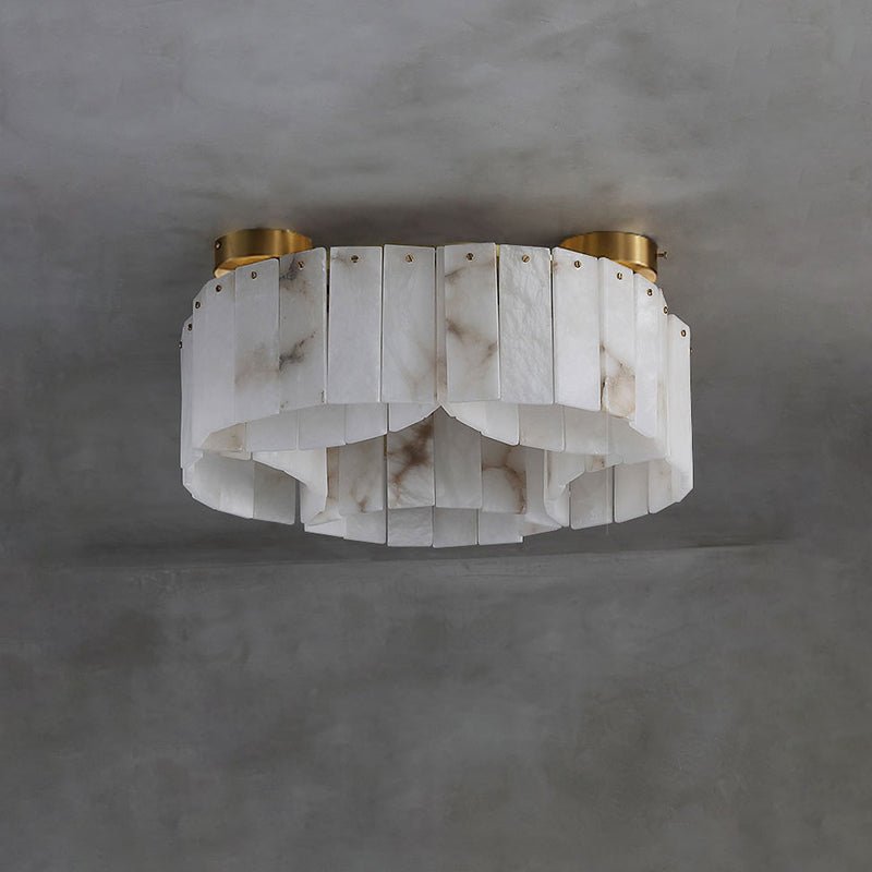 Contemporary Alabaster Flush Mount Ceiling Lamp-Chandeliers-Jecanoli
