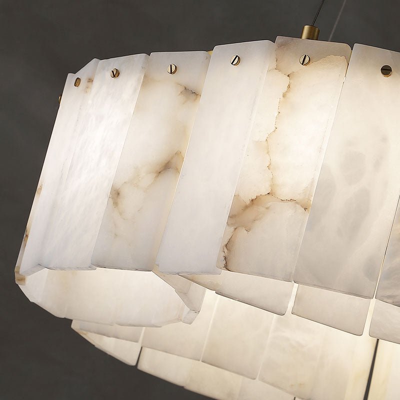 Contemporary Alabaster Flush Mount Ceiling Lamp-Chandeliers-Jecanoli