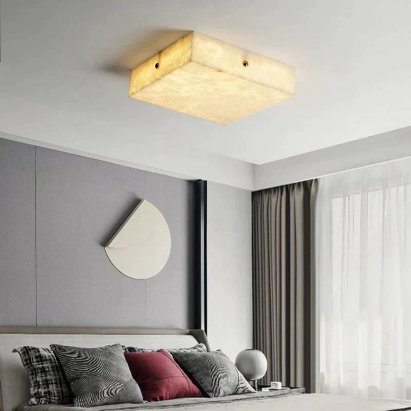 Coral Modern Alabaster Flushmount, Designer Ceiling Light Fixtures-Chandelier-Jecanoli