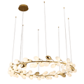 Creative Art Grape Chandelier Pure White Nordic Ring and Linear Design for Living Room or Dining Room - Linear/L47.2