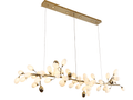 Creative Art Grape Chandelier Pure White Nordic Ring and Linear Design for Living Room or Dining Room - Linear/L47.2