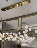 Creative Art Grape Chandelier Pure White Nordic Ring and Linear Design for Living Room or Dining Room - Linear/L47.2