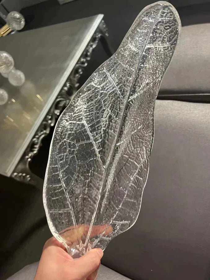 Creative Bionic Resin Leaves Chandelier for Living Room/Dining Room/Staircase - Wall Lamp/W27.5"*H59.1"Warm Light - Jecanoli