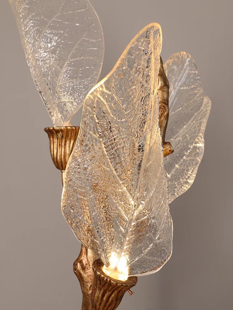 Creative Bionic Resin Leaves Chandelier for Living Room/Dining Room/Staircase - Wall Lamp/W31.5"*H70.8"Warm Light - Jecanoli