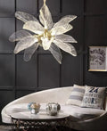 Creative Bionic Resin Leaves Chandelier for Living Room/Dining Room/Staircase - Round/D39.4