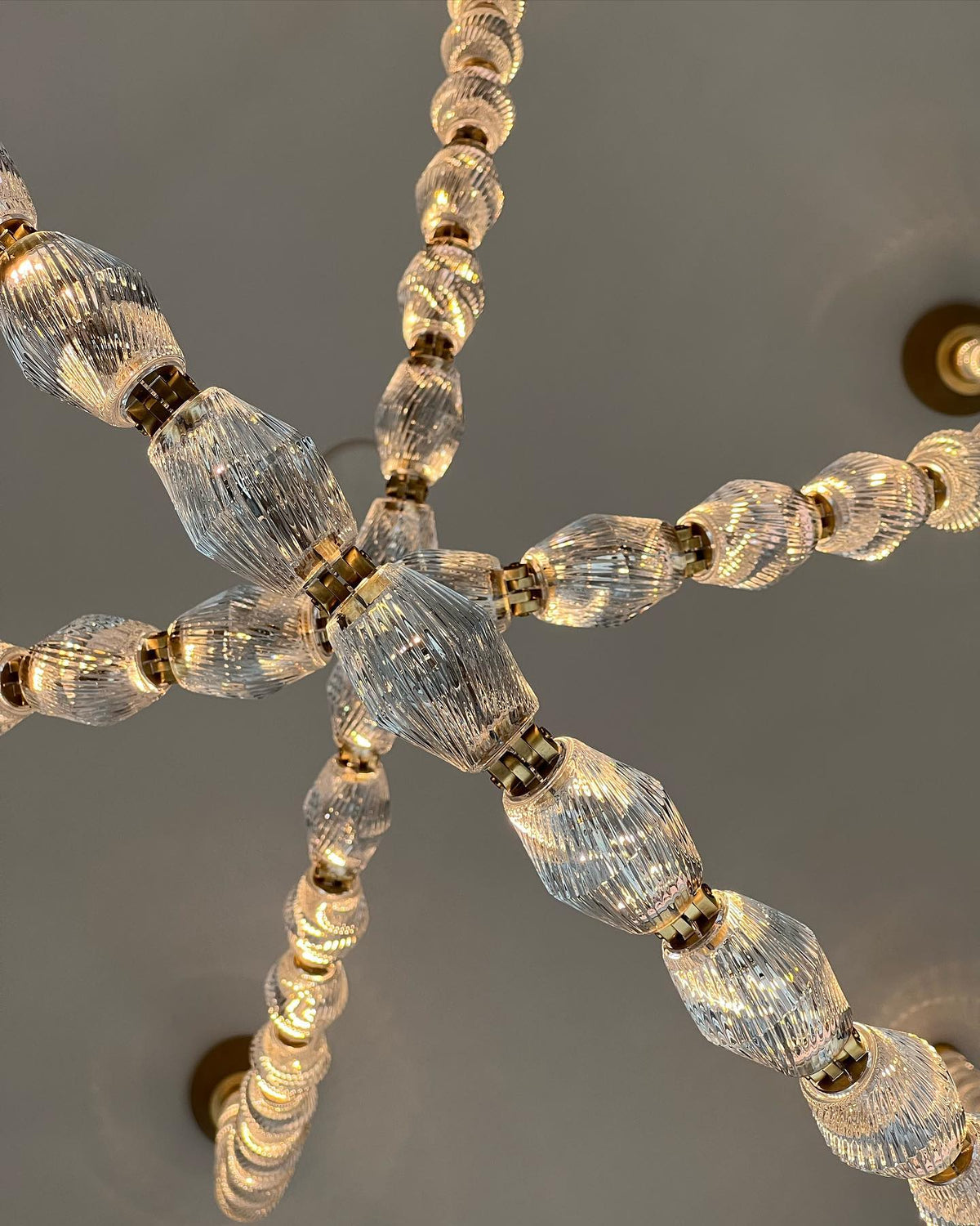 Creative Glass Pearl Necklace Pendant Chandelier for Living/Dining Room/Staircase-Jecanoli