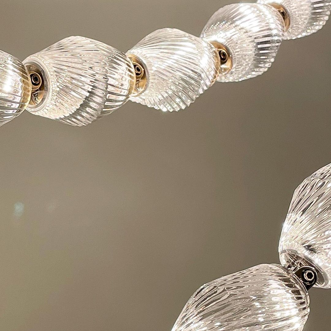 Creative Glass Pearl Necklace Pendant Chandelier for Living/Dining Room/Staircase-Jecanoli