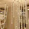 Creative Glass Pearl Necklace Pendant Chandelier for Living/Dining Room/Staircase-Jecanoli