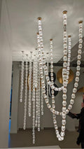 Creative Glass Pearl Necklace Pendant Chandelier for Living/Dining Room/Staircase-Jecanoli